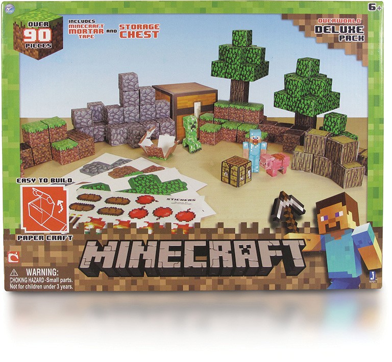 Happily Brinquedos - Conjunto Minecraft Papercraft - Multikids - ESGOTADO  Este jogo de sucesso saiu da tela do computador para as crianças montarem  seu próprio mundo Minecraft em casa! Enquanto recortam e